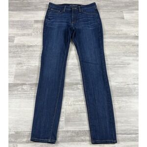 Spanx By Sara Blakely Women's 5 Pocket The Slim-X Skinny Dark Blue Jeans Size 28